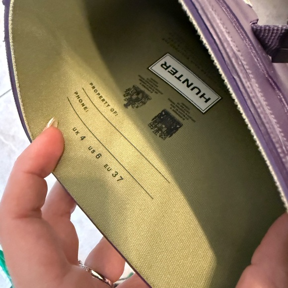 Hunter Field Huntress Dark Purple Tall Rain Boots New - Picture 8 of 9